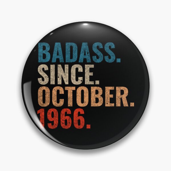 Item preview, Badass since October 1966 Vintage 1966 October birthday gift  designed and sold by Teelogic.