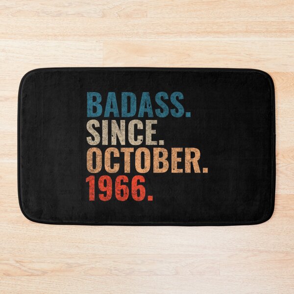 Item preview, Badass since October 1966 Vintage 1966 October birthday gift  designed and sold by Teelogic.