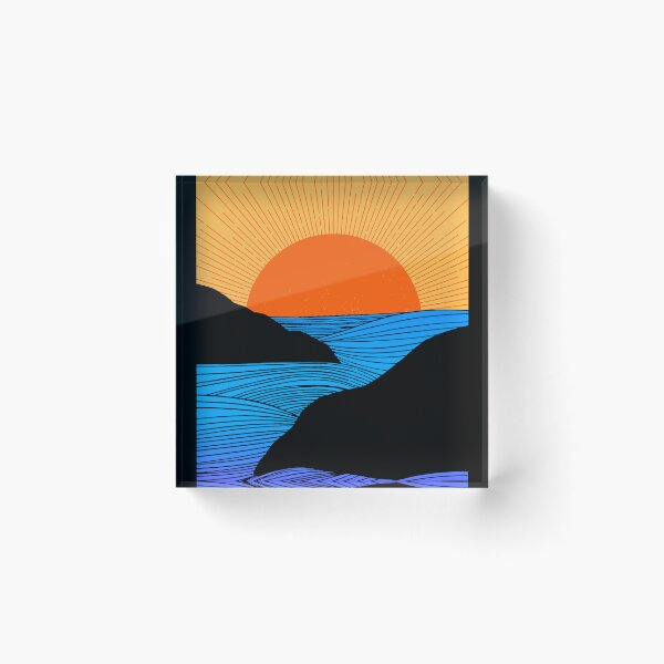 Item preview, Minimal beach landscape designed and sold by clingcling.