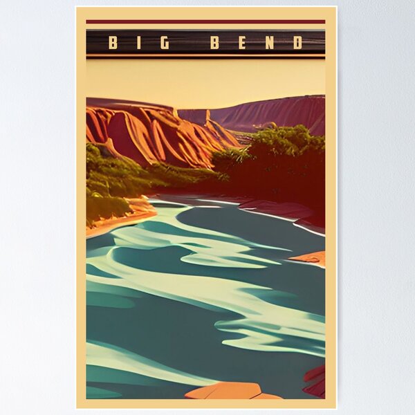 Item preview, Vintage Big Bend Travel Texas designed and sold by CattlettArt.