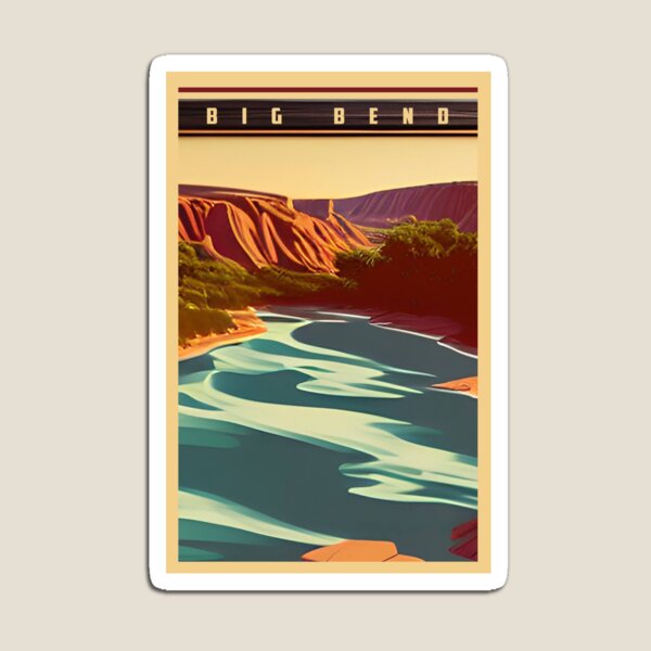 Item preview, Vintage Big Bend Travel Texas designed and sold by CattlettArt.
