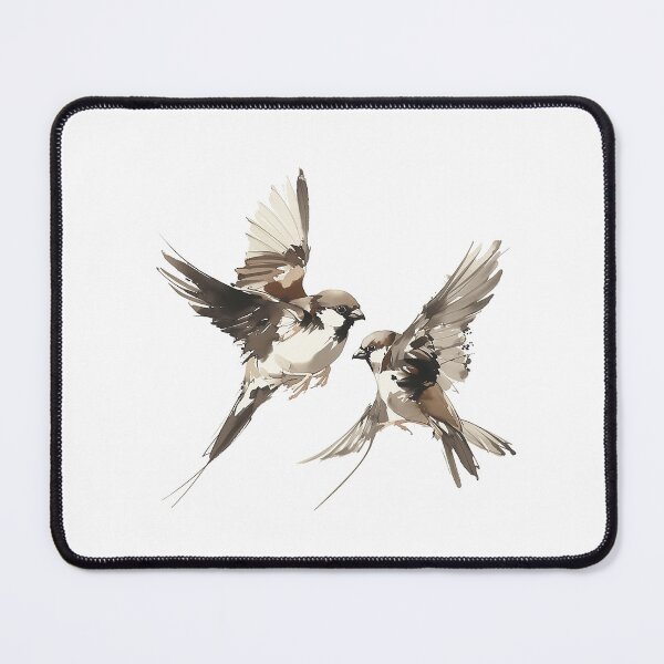 Item preview, Two Sparrows Chinese Watercolor Ink designed and sold by Christian Weiss.