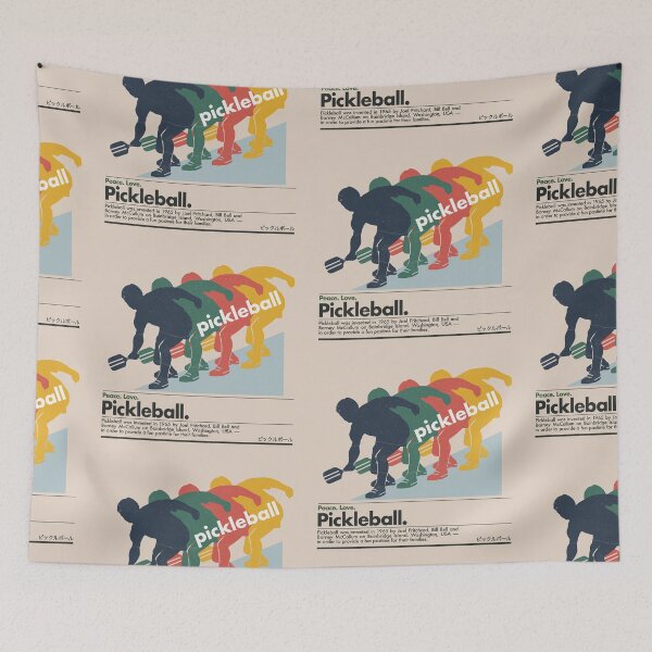 Item preview, PEACE LOVE PICKLEBALL RETRO SHIRT designed and sold by aydapadi.