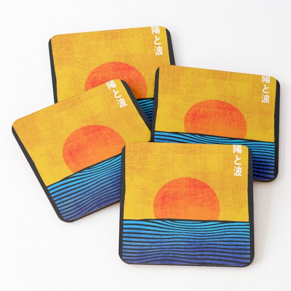Item preview, Sun and waves japanese art designed and sold by clingcling.