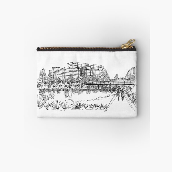 Item preview, City park hand drawing architecture black and white monochrome architectural drawing designed and sold by junyangcaidraw.