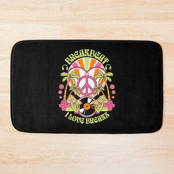 Item preview, BREAKBEAT  - I Love Peace Heart (lime/pink/orange) designed and sold by Discothreadz.