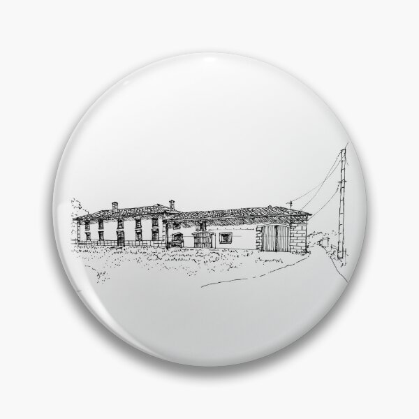 Item preview, Countryside house hand drawing architecture black and white monochrome architectural drawing designed and sold by junyangcaidraw.