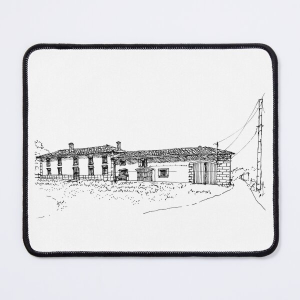Item preview, Countryside house hand drawing architecture black and white monochrome architectural drawing designed and sold by junyangcaidraw.