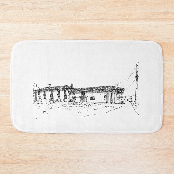 Item preview, Countryside house hand drawing architecture black and white monochrome architectural drawing designed and sold by junyangcaidraw.