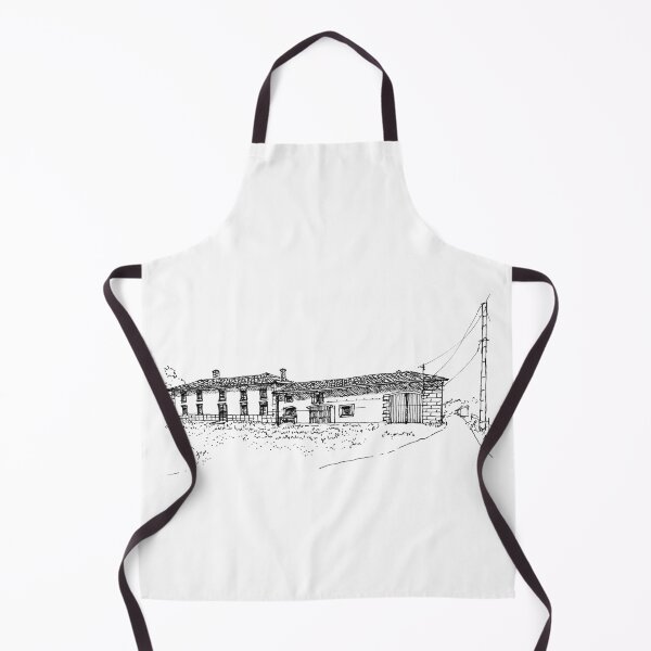 Item preview, Countryside house hand drawing architecture black and white monochrome architectural drawing designed and sold by junyangcaidraw.