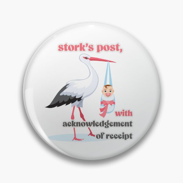 Item preview, Stork's post, with acknowledgement of receipt designed and sold by KolbaVison.