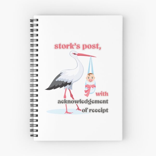 Item preview, Stork's post, with acknowledgement of receipt designed and sold by KolbaVison.
