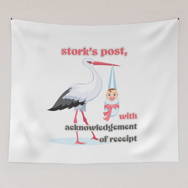 Item preview, Stork's post, with acknowledgement of receipt designed and sold by KolbaVison.