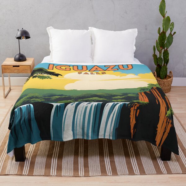 Item preview, Iguazu Falls Retro Travel Poster designed and sold by ZionPosteria.