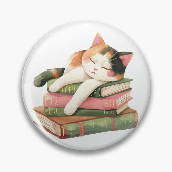 Item preview, Calico Kitten On Book Stack designed and sold by New-School-Wave.