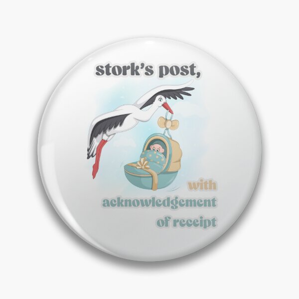 Item preview, Stork's post, with acknowledgement of receipt designed and sold by KolbaVison.
