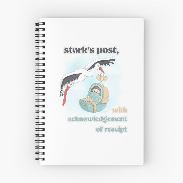 Item preview, Stork's post, with acknowledgement of receipt designed and sold by KolbaVison.