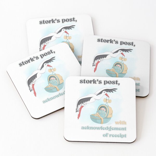 Item preview, Stork's post, with acknowledgement of receipt designed and sold by KolbaVison.
