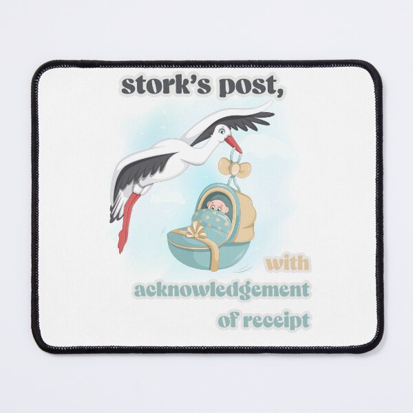 Item preview, Stork's post, with acknowledgement of receipt designed and sold by KolbaVison.