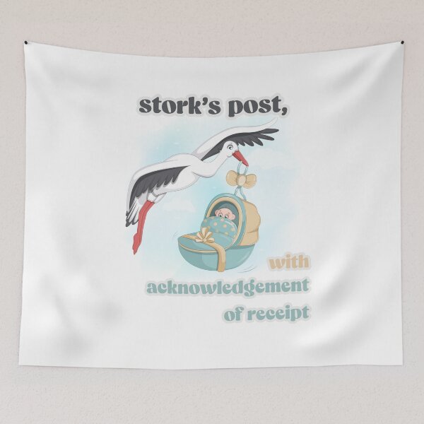 Item preview, Stork's post, with acknowledgement of receipt designed and sold by KolbaVison.
