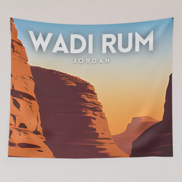 Item preview, Wadi Rum Retro Travel Art designed and sold by ZionPosteria.