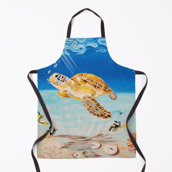 Item preview, Uranie la Muse des Etoiles, sea turtle in the lagoon designed and sold by GabiVitryArt.