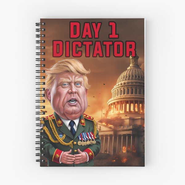 Item preview, Donald Trump Day 1 Dictator Washington D.C. in Flames designed and sold by DyfunctionalTee.