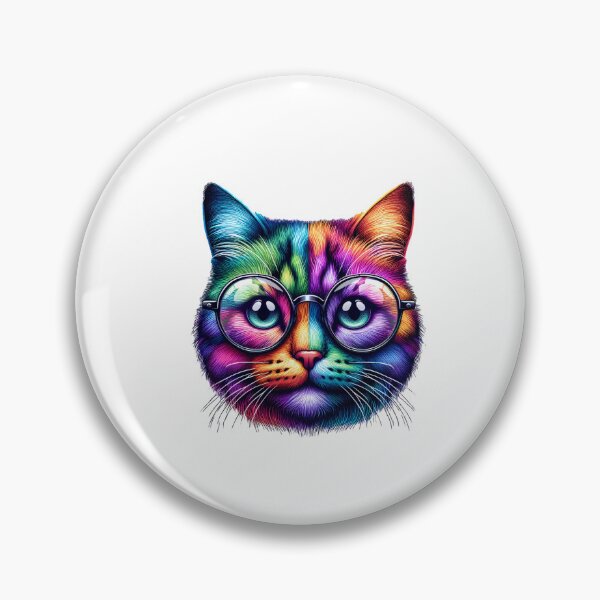 Item preview, Colorful cat face designed and sold by ModederZukunft.