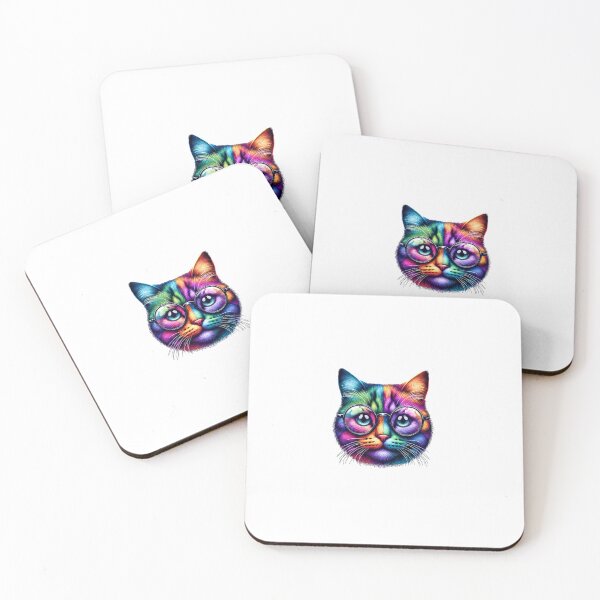 Item preview, Colorful cat face designed and sold by ModederZukunft.
