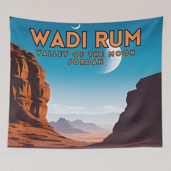 Item preview, Wadi Rum Travel Art Poster designed and sold by ZionPosteria.