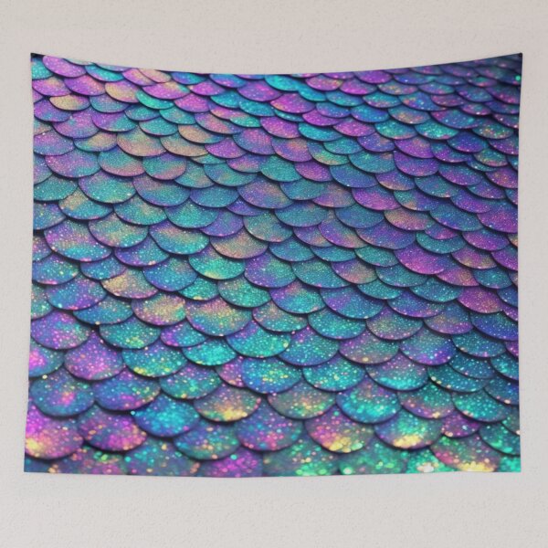 Item preview, Beautiful Rainbow Glitter Mermaid Scales Pattern designed and sold by LMStudioDesigns.