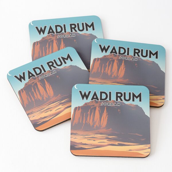 Item preview, Wadi Rum Vintage Travel Art Poster designed and sold by ZionPosteria.