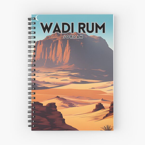 Item preview, Wadi Rum Vintage Travel Art Poster designed and sold by ZionPosteria.
