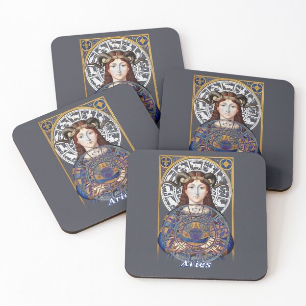 Item preview, Aries Zodiac Astrology sign Renaissance Medieval Style designed and sold by AuroraXGreen.