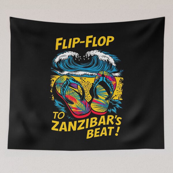 Item preview, Flip-Flop to Zanzibar's Beat, Heartbeat of Tropical Paradise designed and sold by SplashTastic.