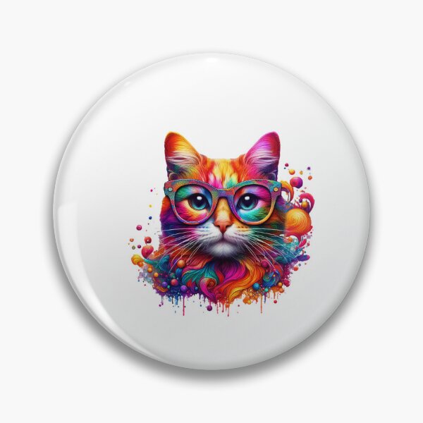 Item preview, Colorful cat face designed and sold by ModederZukunft.