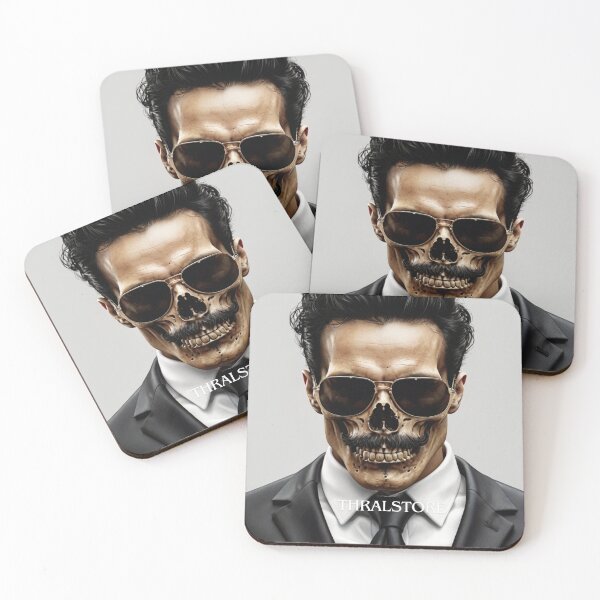 Item preview, Skull in a Stylish Black Suit designed and sold by ThralStore.