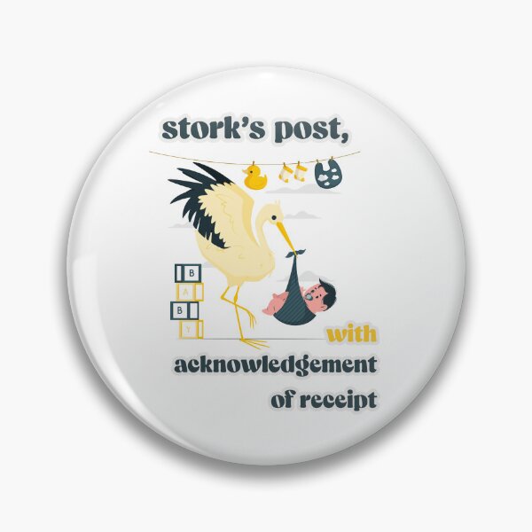 Item preview, Stork Post with acknowledgement of receipt designed and sold by KolbaVison.