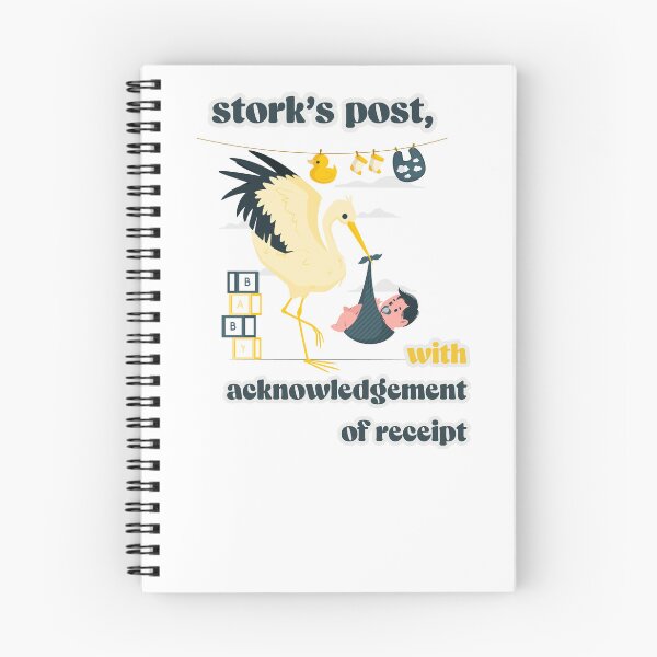 Item preview, Stork Post with acknowledgement of receipt designed and sold by KolbaVison.