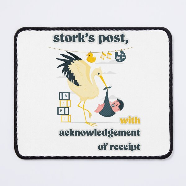 Item preview, Stork Post with acknowledgement of receipt designed and sold by KolbaVison.