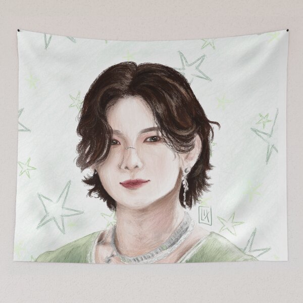 Item preview, Yeosang (bouncy era) digital sketch (bg ver) designed and sold by MintyLix.
