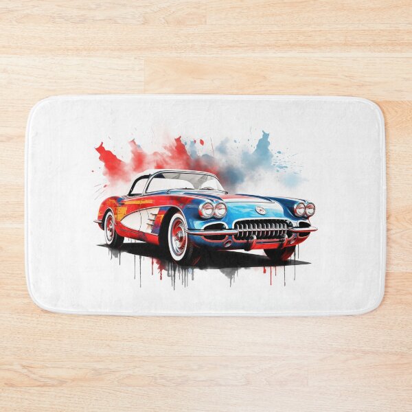 Item preview, 1960 Corvette Classic Car Watercolor Art  designed and sold by StefNomadLife.