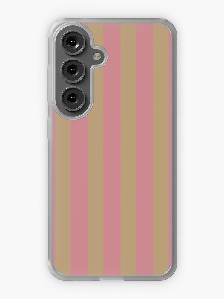 Samsung Galaxy Phone Case, Geometric Royal Circle Brandied Apricot And Lark Vertical Stripes designed and sold by Triplicate Limited