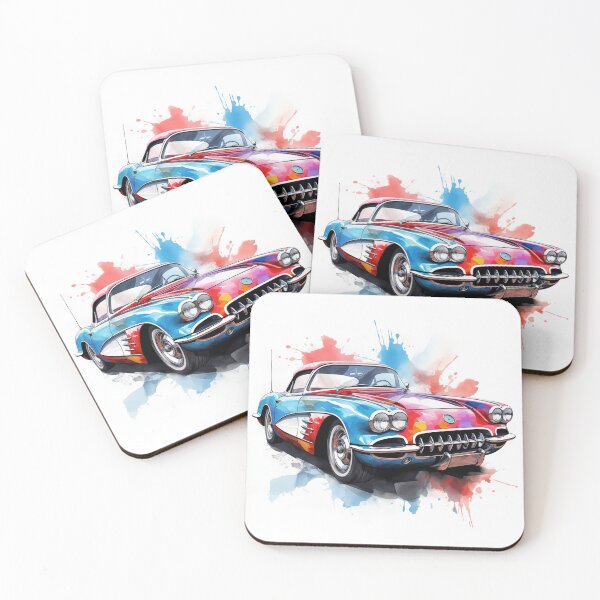 Item preview, 1960 Corvette Classic Car Watercolor Art  designed and sold by StefNomadLife.