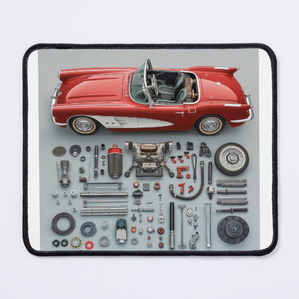 Item preview, 1960 Corvette Classic Car Knolling Craft designed and sold by StefNomadLife.