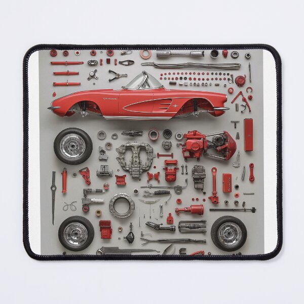 Item preview, 1960 Corvette Classic Car Knolling Craft designed and sold by StefNomadLife.