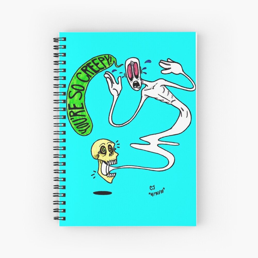 "CREEPY GHOST" Spiral Notebook by galacticandroid Redbubble