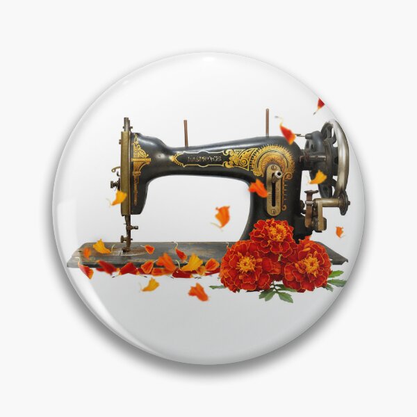 Item preview, Sewing machine with marigold flower, Oct flower designed and sold by godleo.
