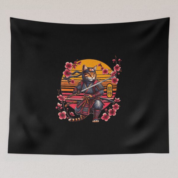 Item preview, Cherry Blossom Cat Ninja designed and sold by sauderdp.