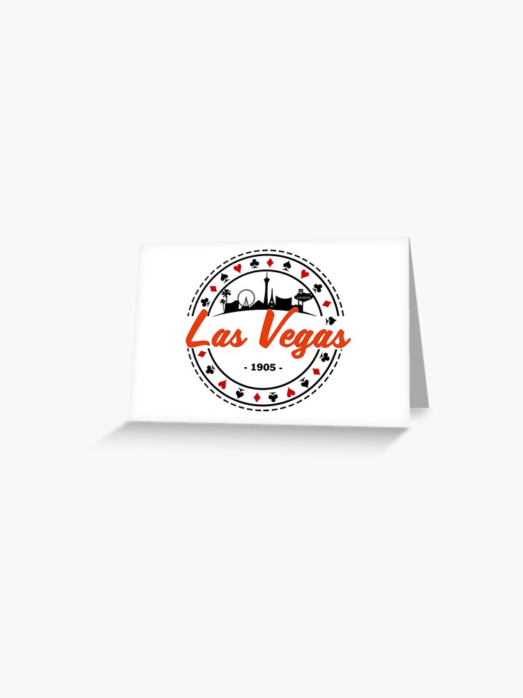 Las Vegas Greeting Card by British Travel Artist Julia Gash